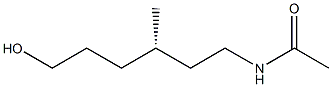 (-)-N-[(S)-6-Hydroxy-3-methylhexyl]acetamide 结构式