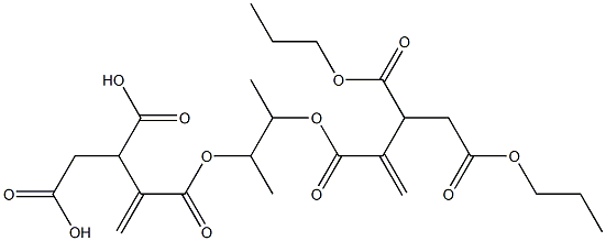 3,3'-[1,2-Dimethylethylenebis(oxycarbonyl)]bis(3-butene-1,2-dicarboxylic acid dipropyl) ester 结构式