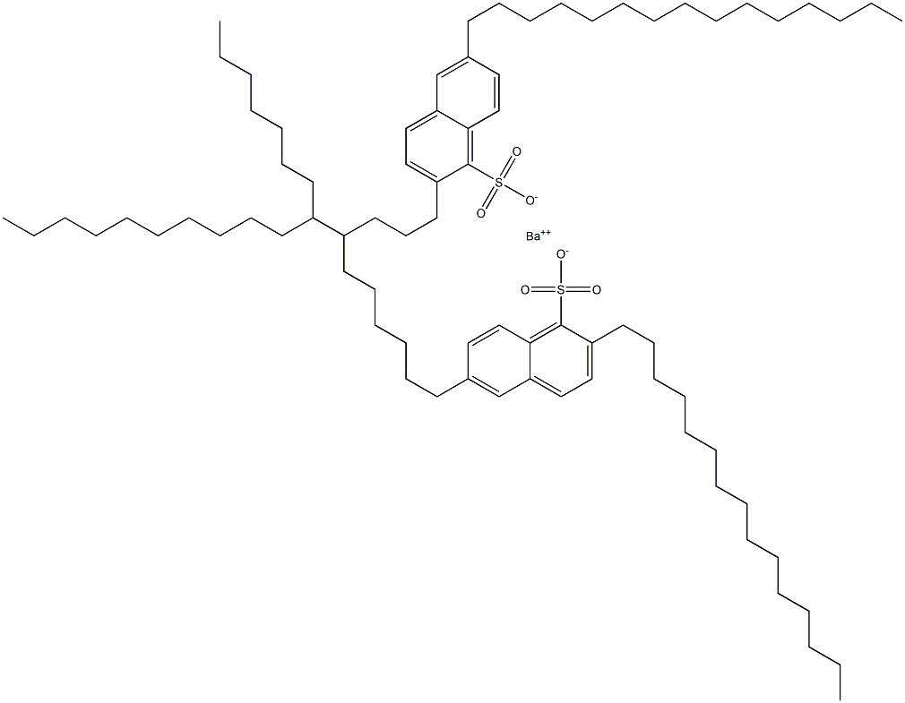 Bis(2,6-dipentadecyl-1-naphthalenesulfonic acid)barium salt 结构式