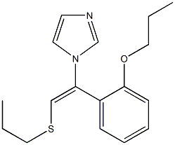 1-[(E)-2-Propylthio-1-(2-propoxyphenyl)ethenyl]-1H-imidazole 结构式