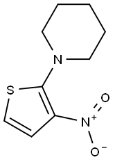 3-Nitro-2-(1-piperidinyl)thiophene 结构式