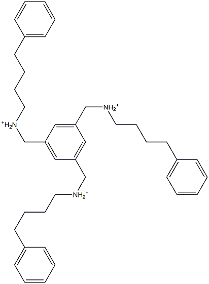 1,3,5-Benzenetriyltris[N-(4-phenylbutyl)methanaminium] 结构式