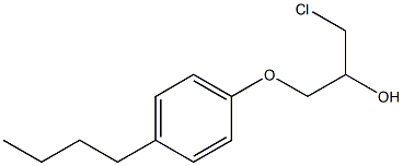 1-(p-Butylphenoxy)-3-chloro-2-propanol 结构式