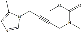 N-Methyl-N-[4-(5-methyl-1H-imidazol-1-yl)-2-butynyl]carbamic acid methyl ester 结构式