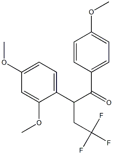 1-(4-Methoxyphenyl)-2-(2,4-dimethoxyphenyl)-4,4,4-trifluoro-1-butanone 结构式