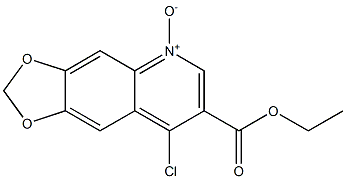 4-Chloro-3-ethoxycarbonyl-6,7-methylenebisoxyquinoline 1-oxide 结构式