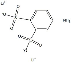 4-Amino-1,2-benzenedisulfonic acid dilithium salt 结构式