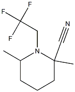 2-Cyano-2,6-dimethyl-1-(2,2,2-trifluoroethyl)piperidine 结构式