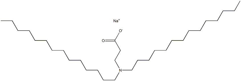 3-(Ditetradecylamino)propanoic acid sodium salt 结构式