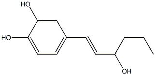 4-[(E)-3-Hydroxy-1-hexenyl]pyrocatechol 结构式