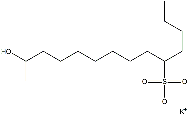 13-Hydroxytetradecane-5-sulfonic acid potassium salt 结构式