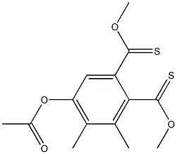 5-Acetoxy-3-methyl-4-methylthiophthalic acid dimethyl ester 结构式
