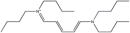 N,N-Dibutyl-5-(dibutylamino)-2,4-pentadien-1-iminium 结构式