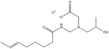 N-(2-Hydroxypropyl)-N-(6-octenoylaminomethyl)glycine lithium salt 结构式