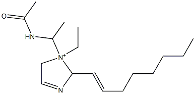 1-[1-(Acetylamino)ethyl]-1-ethyl-2-(1-octenyl)-3-imidazoline-1-ium 结构式