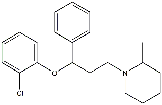2-Chlorophenyl 1-phenyl-3-(2-methyl-piperidino)propyl ether 结构式