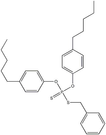 Dithiophosphoric acid O,O-bis(4-pentylphenyl)S-benzyl ester 结构式