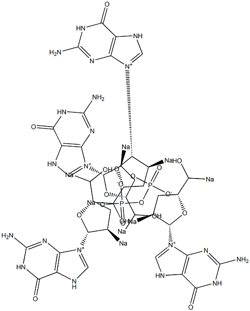 (Diphosphoric acid 2',5'-dideoxyguanosine 2',5'-diyl)disodium salt 结构式