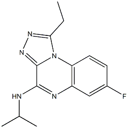 4-Isopropylamino-1-ethyl-7-fluoro[1,2,4]triazolo[4,3-a]quinoxaline 结构式