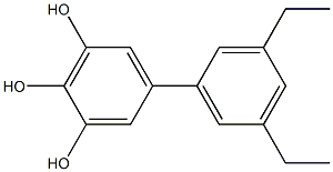 5-(3,5-Diethylphenyl)benzene-1,2,3-triol 结构式