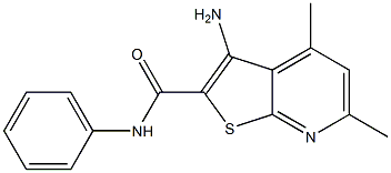 3-Amino-N-phenyl-4,6-dimethylthieno[2,3-b]pyridine-2-carboxamide 结构式