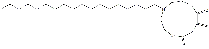 10-Methylene-5-octadecyl-5-aza-2,8-dioxacycloundecane-1,9-dione 结构式