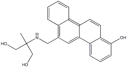 2-[(1-Hydroxychrysen-6-ylmethyl)amino]-2-methyl-1,3-propanediol 结构式