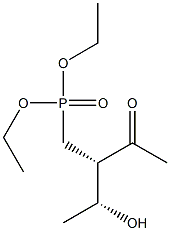 [(2S,3R)-2-Acetyl-3-hydroxybutyl]phosphonic acid diethyl ester 结构式