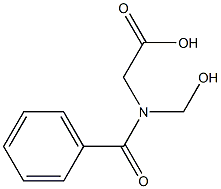 [Benzoyl(hydroxymethyl)amino]acetic acid 结构式