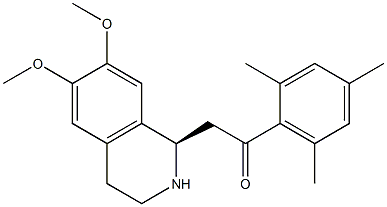 (1R)-6,7-Dimethoxy-1,2,3,4-tetrahydro-1-[(2,4,6-trimethylphenylcarbonyl)methyl]isoquinoline 结构式