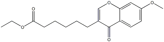 6-(7-Methoxy-4-oxo-4H-1-benzopyran-3-yl)hexanoic acid ethyl ester 结构式