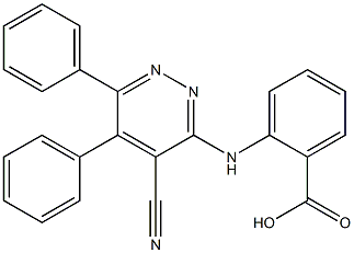 2-[(4-Cyano-5,6-diphenylpyridazin-3-yl)amino]benzoic acid 结构式