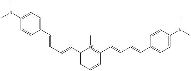 2,6-Bis[4-[4-(dimethylamino)phenyl]-1,3-butadienyl]-1-methylpyridinium 结构式