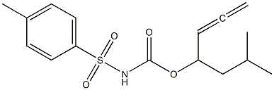 N-Tosylcarbamic acid 3-methyl-1-(1,2-propadienyl)butyl ester 结构式