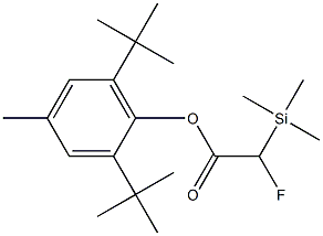 Fluoro(trimethylsilyl)acetic acid 2,6-di-tert-butyl-4-methylphenyl ester 结构式