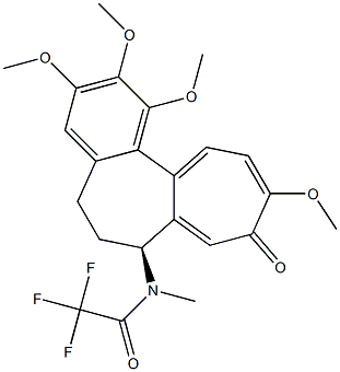 N-[(S)-5,6,7,9-Tetrahydro-1,2,3,10-tetramethoxy-9-oxobenzo[a]heptalen-7-yl]-N-methyl-2,2,2-trifluoroacetamide 结构式