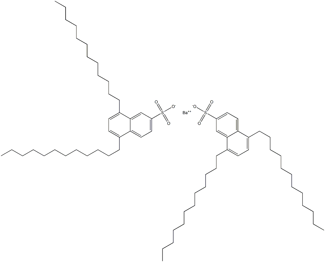 Bis(5,8-didodecyl-2-naphthalenesulfonic acid)barium salt 结构式