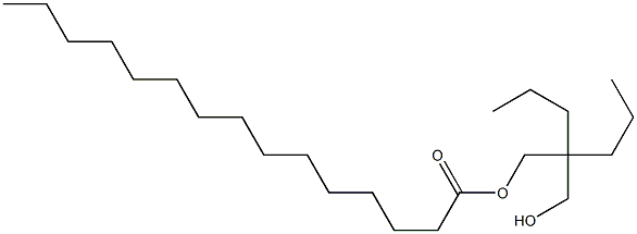 Pentadecanoic acid 2-(hydroxymethyl)-2-propylpentyl ester 结构式