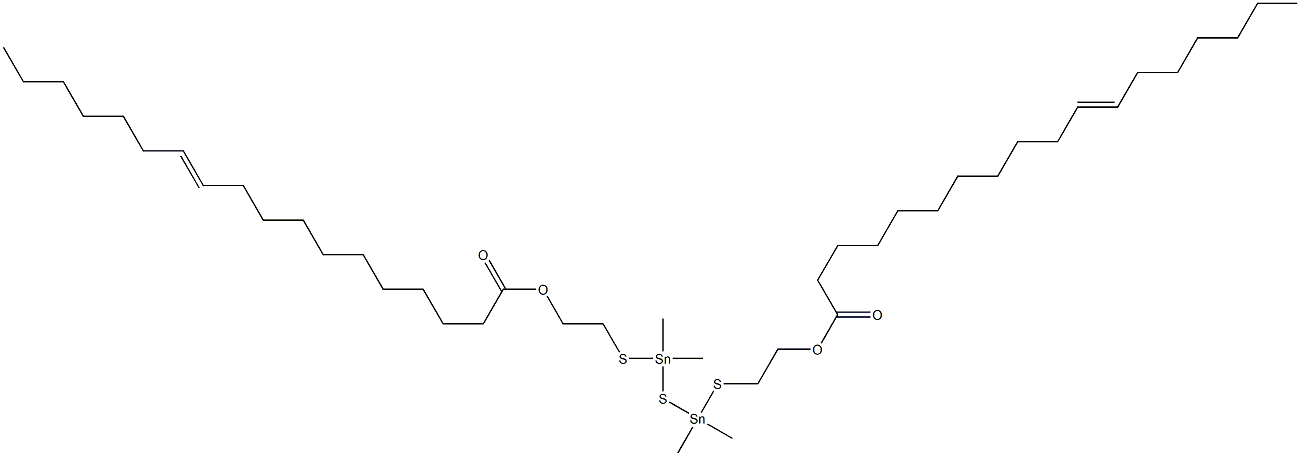 Bis[dimethyl[[2-(10-heptadecenylcarbonyloxy)ethyl]thio]stannyl] sulfide 结构式