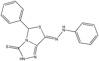 7-(2-Phenylhydrazono)-5-phenyl-7H-thiazolo[4,3-c]-1,2,4-triazole-3(2H)-thione 结构式