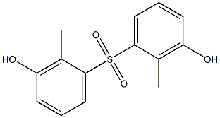 3,3'-Dihydroxy-2,2'-dimethyl[sulfonylbisbenzene] 结构式