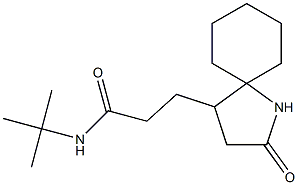 N-tert-Butyl-3-(2-oxo-1-azaspiro[4.5]decan-4-yl)propionamide 结构式