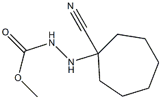 2-(1-Cyanocycloheptyl)hydrazine-1-carboxylic acid methyl ester 结构式