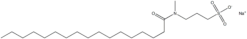 3-(N-Heptadecanoyl-N-methylamino)-1-propanesulfonic acid sodium salt 结构式