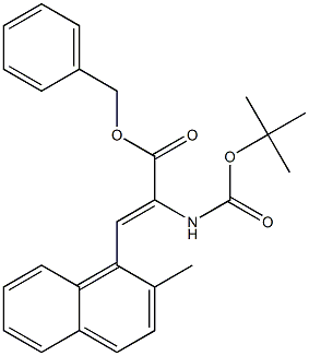 2-[(tert-Butoxy)carbonylamino]-3-[2-methylnaphthalen-1-yl]acrylic acid benzyl ester 结构式