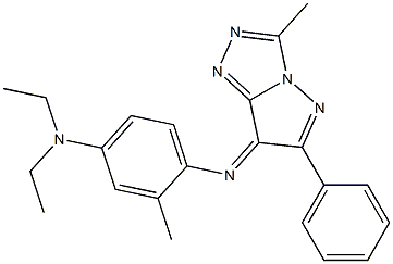 (7Z)-7-[[2-Methyl-4-(diethylamino)phenyl]imino]-3-methyl-6-phenyl-7H-pyrazolo[5,1-c]-1,2,4-triazole 结构式