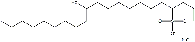 12-Hydroxyhenicosane-4-sulfonic acid sodium salt 结构式