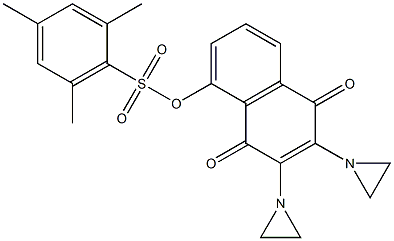 2,3-Bis(1-aziridinyl)-5-(2,4,6-trimethylphenylsulfonyloxy)-1,4-naphthoquinone 结构式