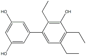 2',4',5'-Triethyl-1,1'-biphenyl-3,3',5-triol 结构式