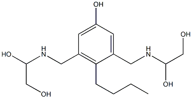 3,5-Bis[[(1,2-dihydroxyethyl)amino]methyl]-4-butylphenol 结构式